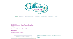 Desktop Screenshot of gatheringsthrift.com